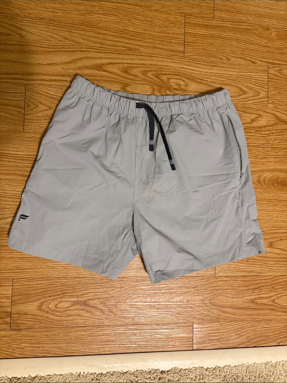 Light Gray Men’s Shorts with Drawstring
